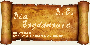 Mia Bogdanović vizit kartica